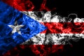 Puerto Rico smoke flag, United States dependent territory flag Royalty Free Stock Photo