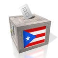 Puerto Rico - wooden ballot box - voting concept