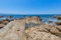 Puerto Vallarta, Conchas Chinas beach and ocean coastline Royalty Free Stock Photo