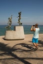 Puerto Vallarta Malecon Statues Royalty Free Stock Photo