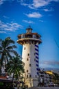 Puerto Vallarta marina lighthouse Royalty Free Stock Photo