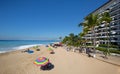 Puerto Vallarta, Mexico-20 January, 2020: Luxury condominiums and apartments on Playa De Los Muertos beach and pier close to