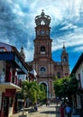 Puerto Vallarta and Nuestra SeÃÂ±ora de Guadalupe church Puerto Vallarta, Jalisco, Mexico