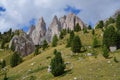 Puez - Geisler mauntain range peaks Royalty Free Stock Photo