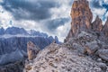 Puez Geisler reserve Dolomite alps hiking trail