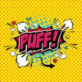 Puff! Comic Speech Bubble. Vector Eps 10 Royalty Free Stock Photo