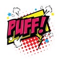 Puff! Comic Speech Bubble. Vector Eps 10. Royalty Free Stock Photo