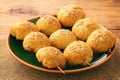 Puff pastries with meat samosa - traditional uzbek and indian pasrty.