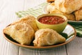 Puff pastries with meat samosa - traditional uzbek and indian pastry.