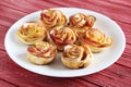 Puff pastry with apple shaped roses