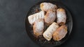 Puff pastry ,apple pastry turnovers for dessert Royalty Free Stock Photo