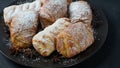 Puff pastry ,apple pastry turnovers for dessert Royalty Free Stock Photo