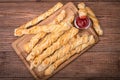 Puff pastry cheese twists. Royalty Free Stock Photo