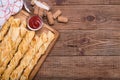 Puff pastry cheese twists. Royalty Free Stock Photo