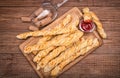 Puff pastry cheese twists. Royalty Free Stock Photo