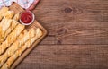 Puff pastry cheese twists. Royalty Free Stock Photo
