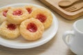 Puff pastry cookies filled with jam Royalty Free Stock Photo