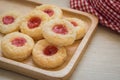 Puff pastry cookies filled with jam Royalty Free Stock Photo