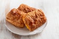 Puff pastry filled with egg cream Royalty Free Stock Photo