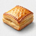Puff pastry isolated on transparent background Royalty Free Stock Photo