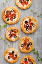 Puff pastry mini pizza Royalty Free Stock Photo