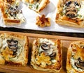 Puff pastry Mushroom tarts Royalty Free Stock Photo