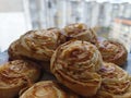 Puff pastry pizza rolls with minced beef