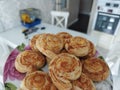 Puff pastry pizza rolls with minced beef