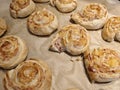 Puff pastry pizza rolls with minced beef