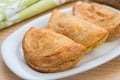 Puff pastry on plate Royalty Free Stock Photo