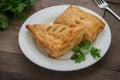 Puff pastry on plate Royalty Free Stock Photo