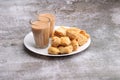 Puff Pastry Snacks, served with hot tea. Royalty Free Stock Photo