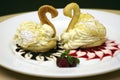 Puff Pastry Swans Royalty Free Stock Photo