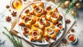 Puff pastry tart with fresh figs and a glaze of honey