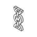 puffed mariner chain isometric icon vector illustration