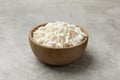 Puffed rice in bowl on light grey table, closeup Royalty Free Stock Photo