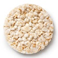 Puffed rice cake from above.