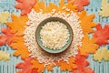 puffed rice cereal clustered together Royalty Free Stock Photo