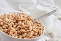 Puffed wheat cereal Royalty Free Stock Photo