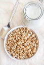 Puffed wheat cereal Royalty Free Stock Photo