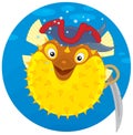 Puffer fish pirate Royalty Free Stock Photo