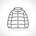 puffer jacket or coat icon