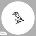 Puffin vector icon sign symbol Royalty Free Stock Photo