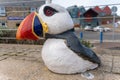 Puffin, part of Bird Heads by Andrew Burton, Bord Waalk sculpture trail Amble, Northumberland, UK
