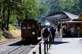 Puffing Billy is above to leave the platform- the steam train in Belgrave, Melbourne, Australia