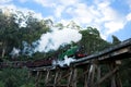 Puffing Billy steam train engine and carriages