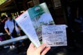 Ticket of Puffing Billy - the steam train in Belgrave, Melbourne, Australia