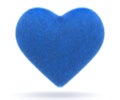 Puffy blue heart Royalty Free Stock Photo