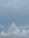 Puffy clouds, blue sky Royalty Free Stock Photo