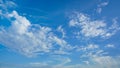 Puffy clouds and blue sky suitable for background use or sky substitution